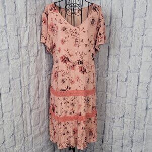 Maurices Pink Floral Dress